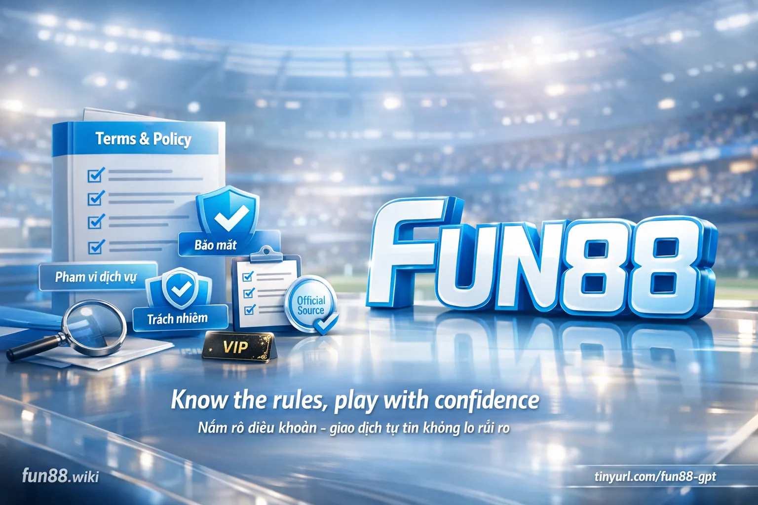 điều khoản và điều kiện Fun88 quy định tài khoản giao dịch tranh chấp