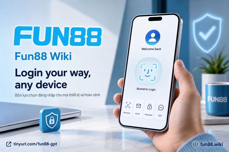 Fun88登录方式OTP指纹FaceID社交媒体