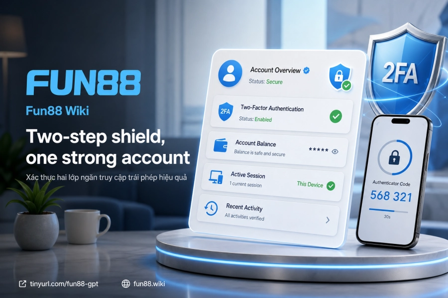 在Fun88上激活2FA Google Authenticator短信双层安全